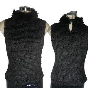 Black Fency Top Sleeveless Size M